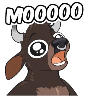 Telegram sticker 🐮 Bull/Cow Stickers by Pulexart.com