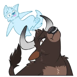 Video sticker 🎯 Bull/Cow Stickers by Pulexart.com