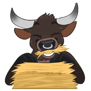 Telegram sticker 🍽 Bull/Cow Stickers by Pulexart.com