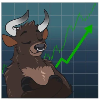 Telegram sticker 📈 Bull/Cow Stickers by Pulexart.com
