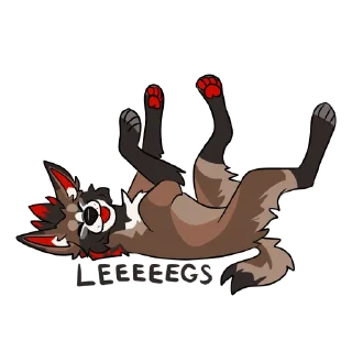 Телеграм стикер 🦵 Rhys Redmane Maned Wolf