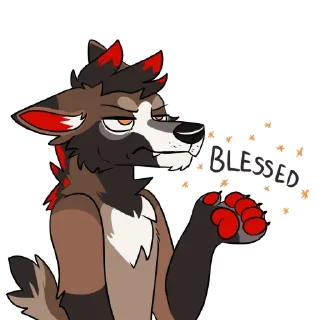 Телеграм стикер 💁 Rhys Redmane Maned Wolf