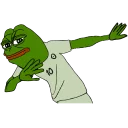 Telegram sticker 🕺 Gangster No. 1 - Fuck Crypto, just PEPE!
