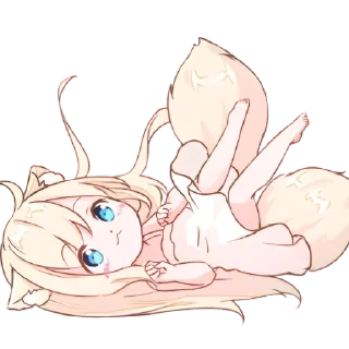 Telegram sticker 😊 Неко-тян 🐾 ➝ @calm_stickers