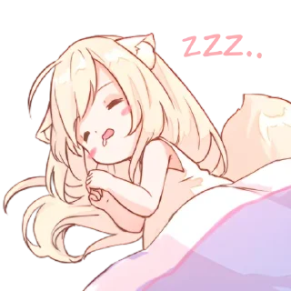 Telegram sticker 💤 Неко-тян 🐾 ➝ @calm_stickers