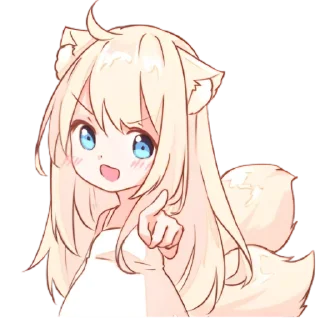 Telegram sticker 🫵 Неко-тян 🐾 ➝ @calm_stickers