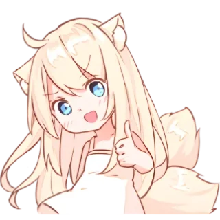 Telegram sticker 👍 Неко-тян 🐾 ➝ @calm_stickers