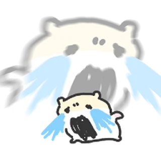 Telegram sticker ⭐ 호락호락x 햄스터 14 by 뾰로롱🍭