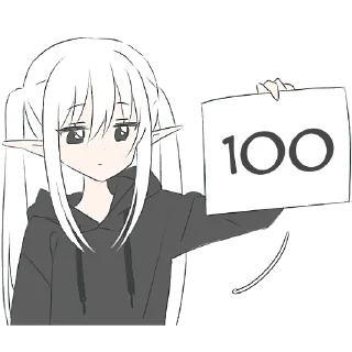 Video sticker 💯 Эльфийка в худи @Nyasticks