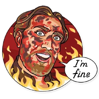 Telegram stiker 😅 Nicolas Cage