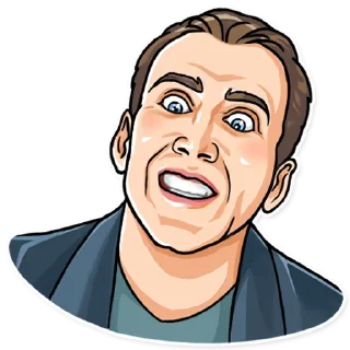 Telegram stiker 😬 Nicolas Cage