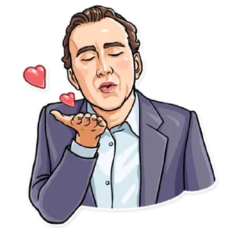 Telegram stiker 😘 Nicolas Cage