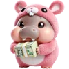 Video sticker 💵 Бегемотик...