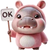 Sticker 👌 Бегемотик-кролик 2 @Nyasticks