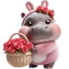 Sticker 💐 Бегемотик-кролик 2 @Nyasticks