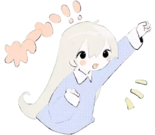 Telegram sticker ✊ ૮꒰ ᜊ . ᴗ ꒱ა @wexsavi ᭡
