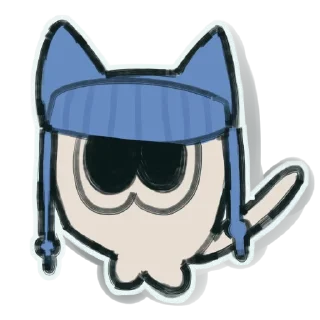 Telegram stiker ⛄ кукуха маленкий ушастый кирпич