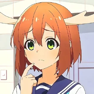 Telegram sticker 😕 Олениха Нокотан @anime_sticks