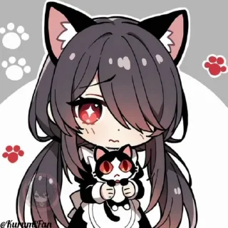 Video sticker ♥ ♥️ | Chibi Kurumi ᨒ @KurumiFan ⛩️