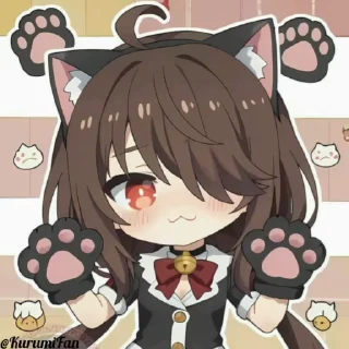 Video sticker ♥ ♥️ | Chibi Kurumi ᨒ @KurumiFan ⛩️