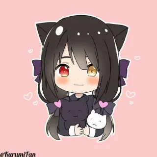 Video sticker ♥ ♥️ | Chibi Kurumi ᨒ @KurumiFan ⛩️