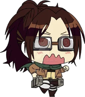 Telegram sticker 😖 AOT chibi assembled @AnimeLibrary_Stickers