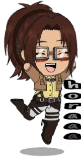 Telegram sticker 😍 AOT chibi assembled @AnimeLibrary_Stickers