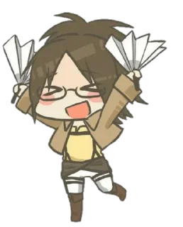 Telegram sticker 🎉 AOT chibi assembled @AnimeLibrary_Stickers