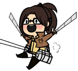Telegram sticker 😍 AOT chibi assembled @AnimeLibrary_Stickers