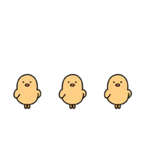 Telegram sticker 💬 작고 작은 병아리 삐유 By @KakaoEmoticon)