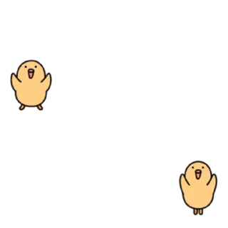 Telegram sticker 💬 작고 작은 병아리 삐유 By @KakaoEmoticon)