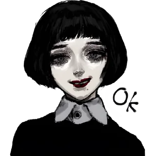 Video sticker 👍 Грустная девочка @Nyasticks