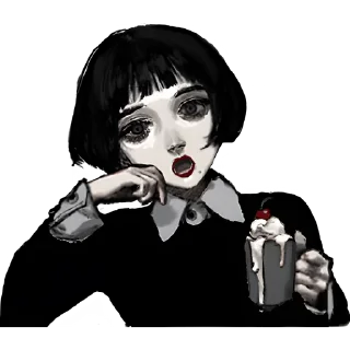 Video sticker 🍡 Грустная девочка @Nyasticks