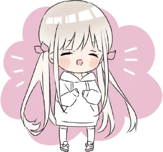 Video sticker 😊 hoodiegirl(White) • @punipuni_stickers
