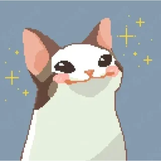 Telegram sticker 😇 Пиксельные котики @zatmenienochi