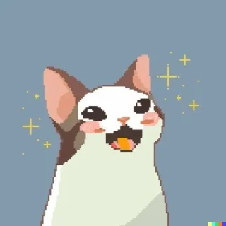 Telegram sticker 😃 Пиксельные котики @zatmenienochi