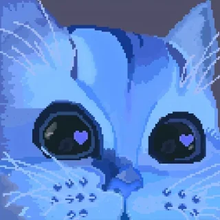 Video sticker 💙 Пиксельные котики @zatmenienochi