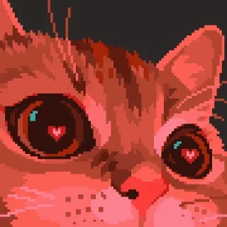 Sticker ❤️ Пиксельные котики @zatmenienochi
