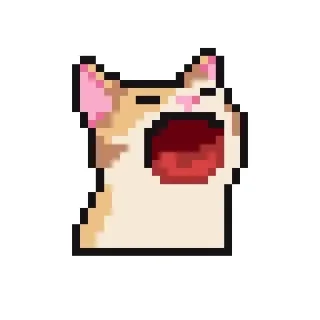 Telegram sticker 🫨 Пиксельные котики @zatmenienochi