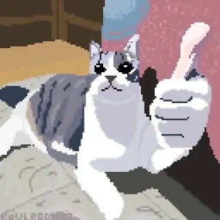 Video sticker 👍 Пиксельные котики @zatmenienochi