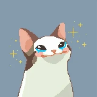 Telegram sticker 🥹 Пиксельные котики @zatmenienochi