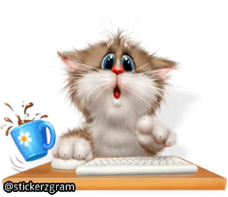 Телеграм стикер 🥺 @englishchatz Meow