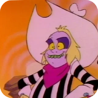 Telegram sticker 🤠 Beetlejuice Beetlejuice Beetlejuice