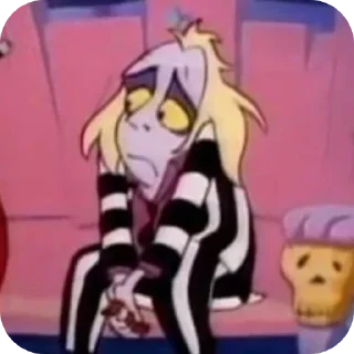 Telegram sticker 😞 Beetlejuice Beetlejuice Beetlejuice