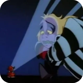 Telegram sticker 😢 Beetlejuice Beetlejuice Beetlejuice