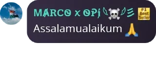 Telegram sticker 🙏 Marco true Saller