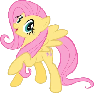 Telegram sticker 😁 Fluttershy | @MyLittlePony_bots