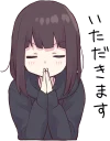 Telegram sticker 🙏 Menhera-chan. 3 :: @line_stickers