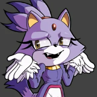 Telegram sticker 🤷 Blaze the cat by @sonic_the_hednehog