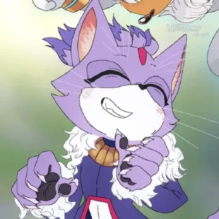 Telegram sticker 😁 Blaze the cat by @sonic_the_hednehog